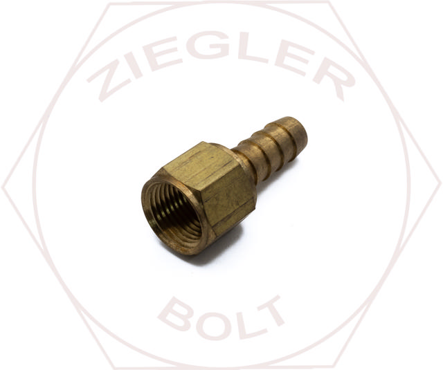 3/8 X 3/8NPT MULTIBARB FEMALE PIPE HOSE END BRASS