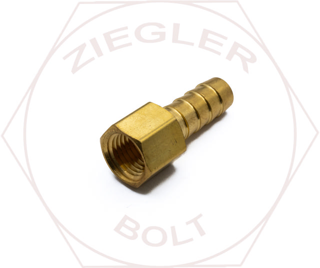 3/8 X 1/4NPT MULTIBARB FEMALE PIPE HOSE END BRASS