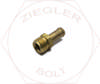 3/8 X 3/8 MALE INVERTED CONNECTOR HOSE END BRASS