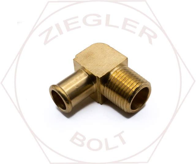 5/8 X 1/2 MALE 90° PIPE ELBOW HOSE END BRASS