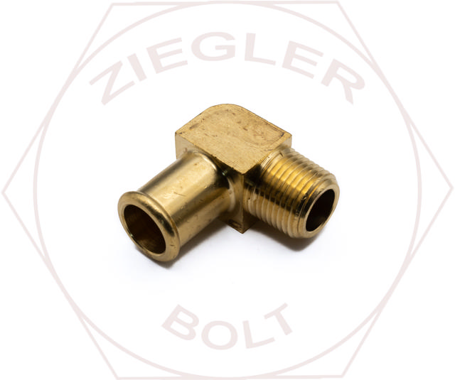 5/8 X 3/8 MALE 90° PIPE ELBOW HOSE END BRASS