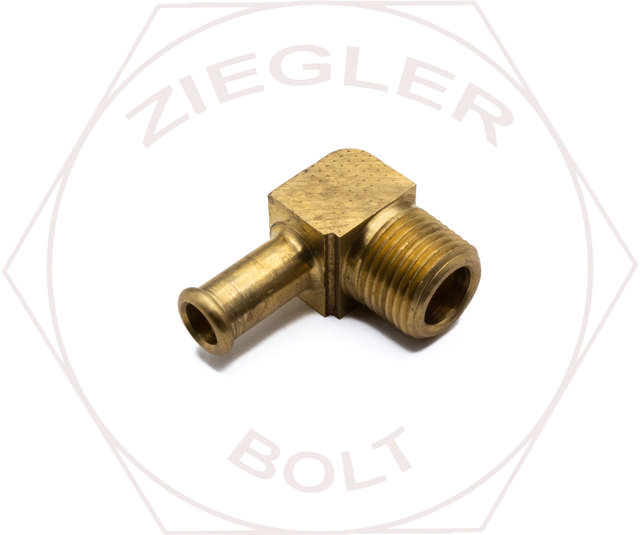 3/8 X 3/8 MALE 90° PIPE ELBOW HOSE END BRASS