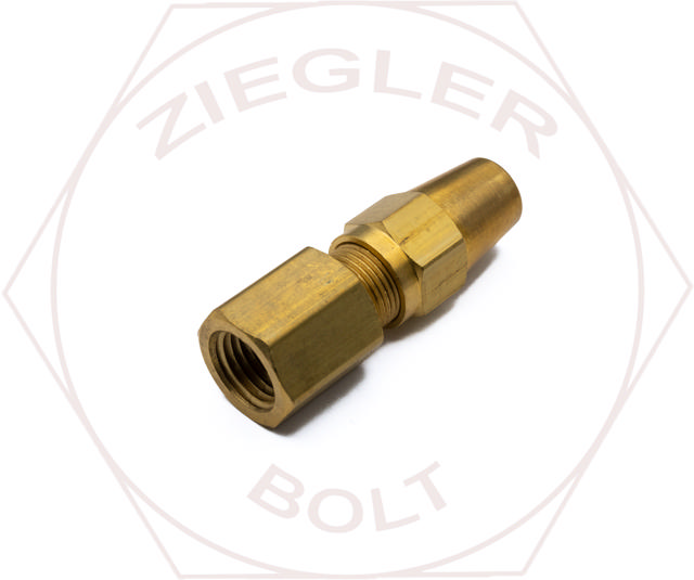 3/8T X 1/4 THRD DOT FEMALE CONNECTOR BRASS