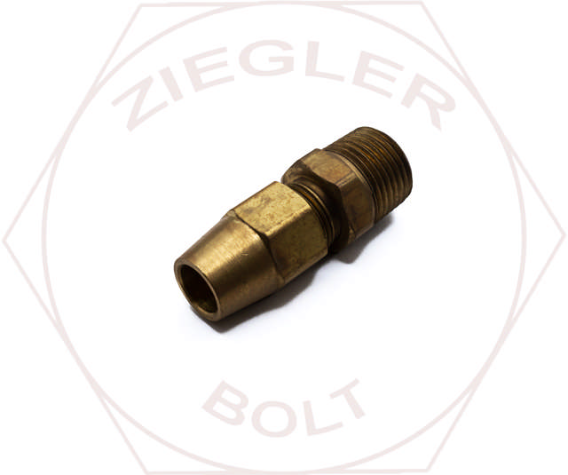 3/8T X 3/8NPT WEATHERHEAD MALE CONNECTOR BRASS