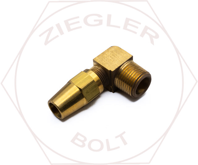 3/8T X 3/8NPT 90° MALE ELBOW BRASS