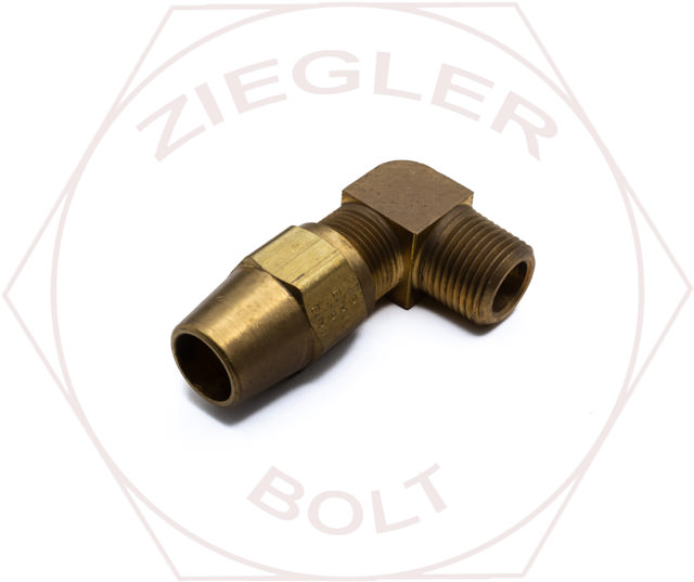 1/2 X 3/8 90° DOT AIR BRAKE MALE ELBOW BRASS