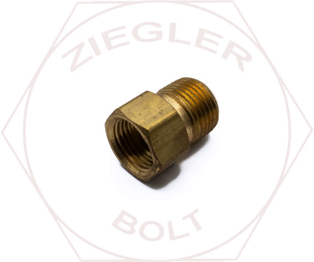 3/8T X 3/8P INVERTED FLARE MALE CONNECTOR BRASS
