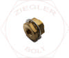 1/4 X 1-1/2 PIPE THRD BULKHEAD COUPLING BRASS