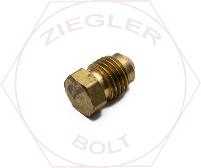 1/4 SAE 45° FLARE PLUG BRASS