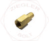 1/4 X 1/4T DOT PUSH-IN FEMALE CONNECTOR BRASS