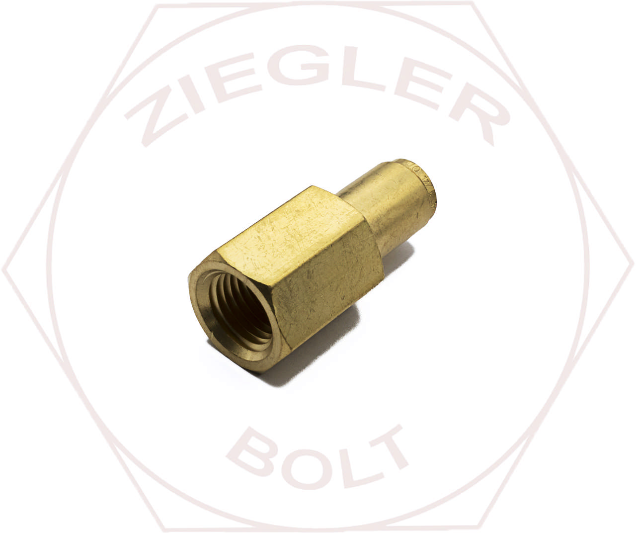1/4 X 1/4T DOT PUSH-IN FEMALE CONNECTOR BRASS
