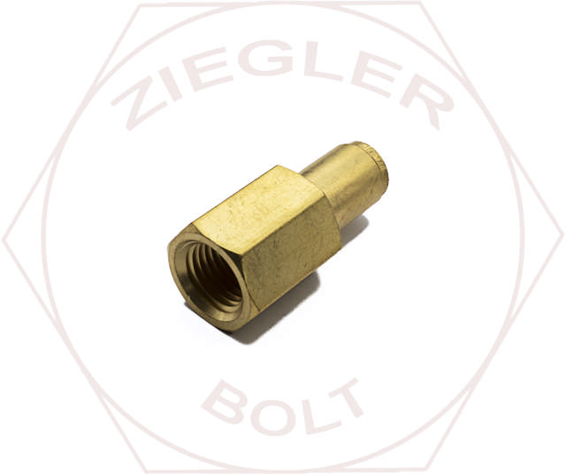 1/4 X 1/4T DOT PUSH-IN FEMALE CONNECTOR BRASS