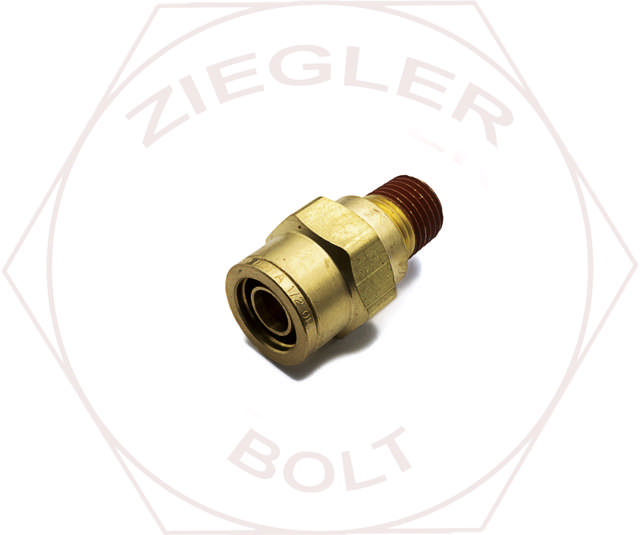 1/2T X 1/4 DOT PUSH-IN MALE CONNECTOR BRASS