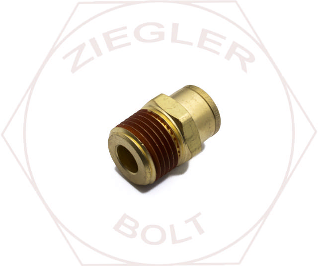 1/2T X 1/2 DOT PUSH-IN MALE CONNECTOR BRASS