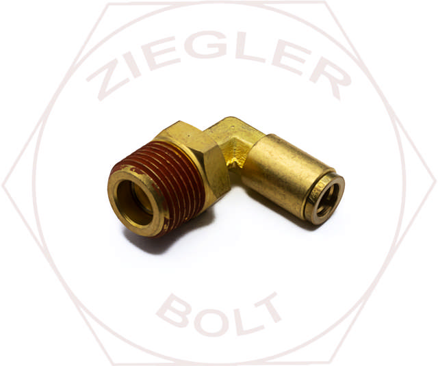 1/4T X 3/8 PUSH-IN 90° MALE ELBOW BRASS