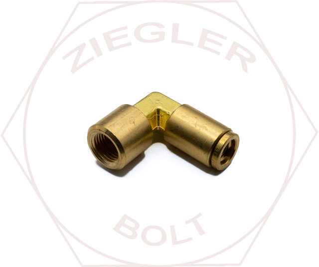 1/4T X 1/8P DOT PUSH-IN 90° FEMALE ELBOW BRASS