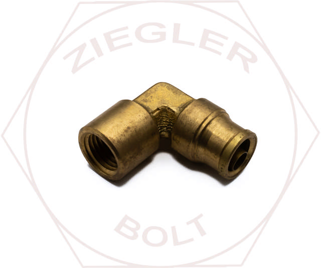 3/8T X 1/4P DOT PUSH-IN 90° FEMALE ELBOW BRASS