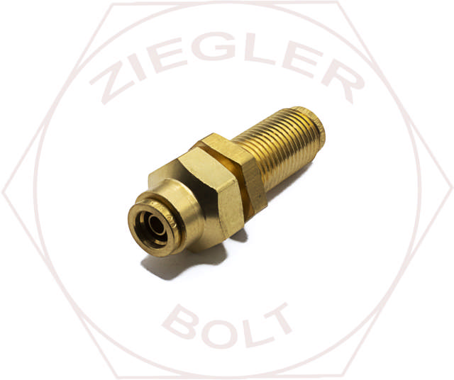 1/4T UNION PUSH-IN BULKHEAD CONNECTOR BRASS