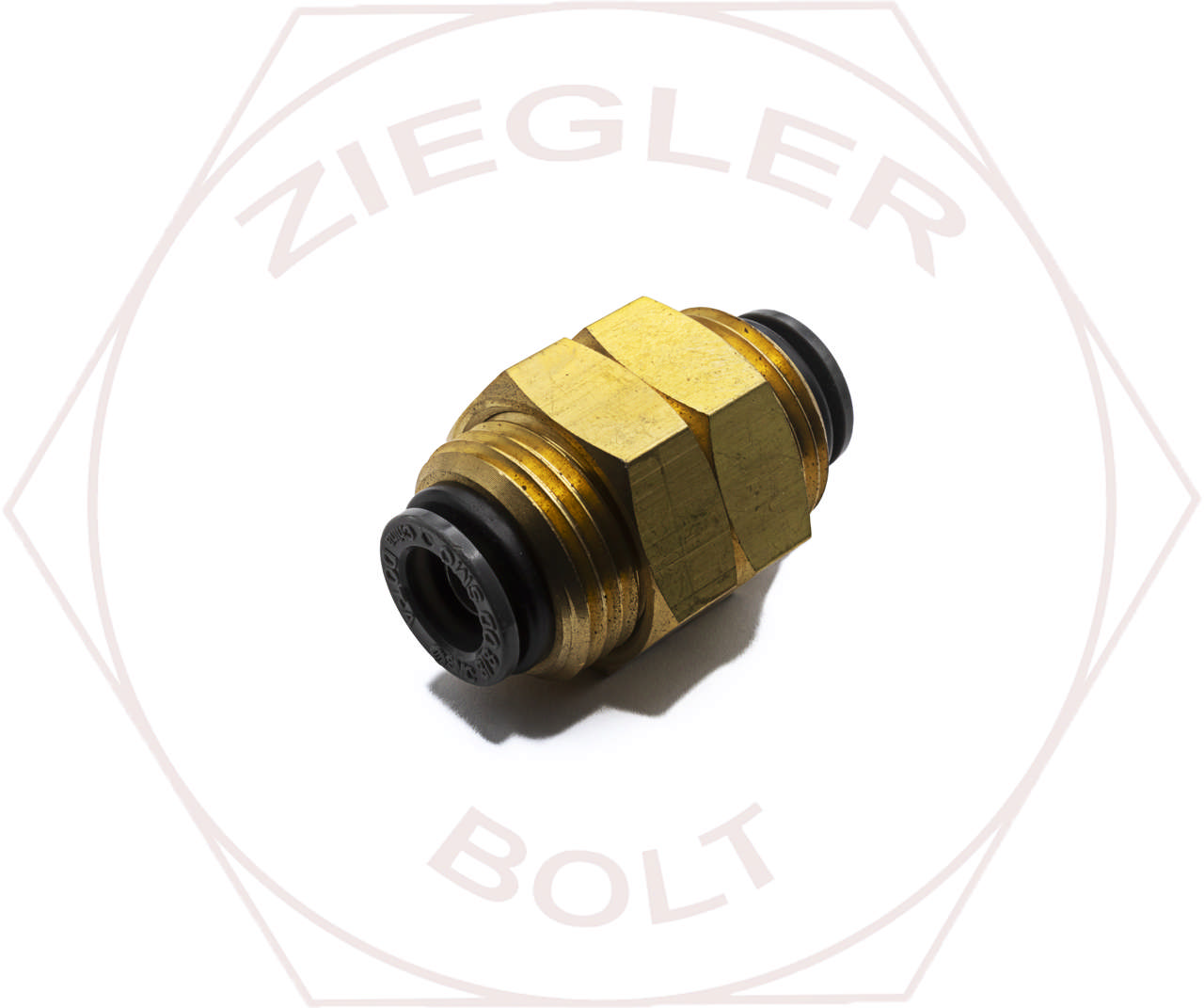 3/8T UNION PUSH-IN BULKHEAD CONNECTOR BRASS