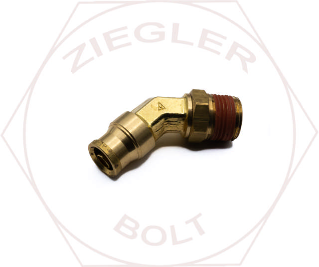 3/8T X 3/8 PUSH-IN 45° MALE ELBOW BRASS