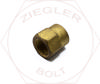 5/8T X 1/2P INVERTED FLARE FEMALE CONNECTOR BRASS