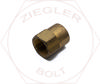 7/16T X 1/4P INVERTED FLARE FEMALE CONNECTOR BRASS