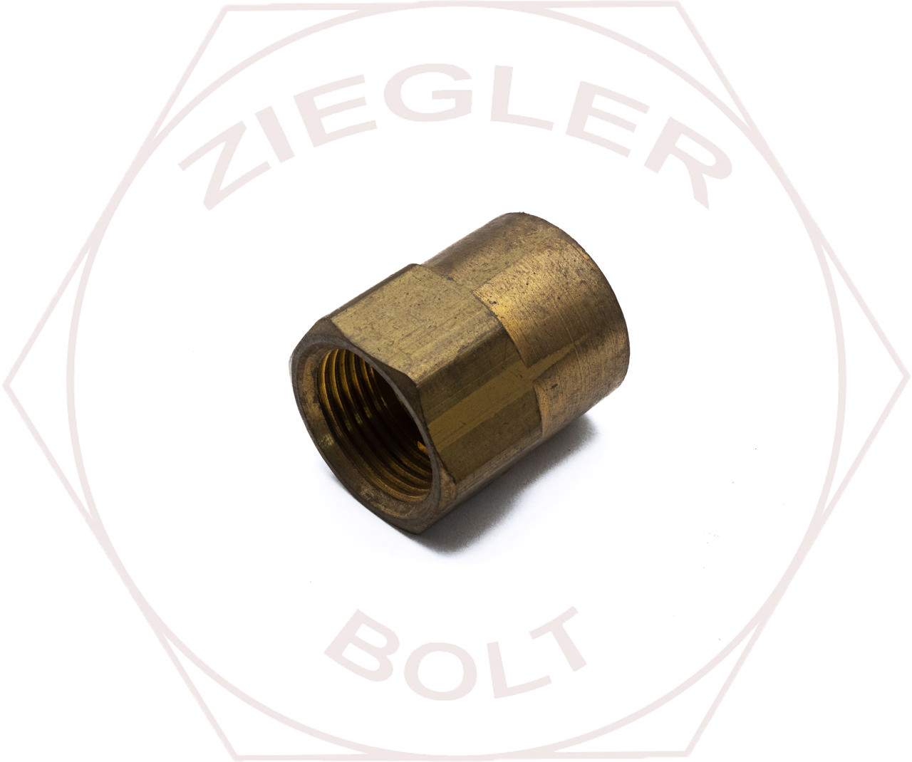 7/16T X 1/4P INVERTED FLARE FEMALE CONNECTOR BRASS