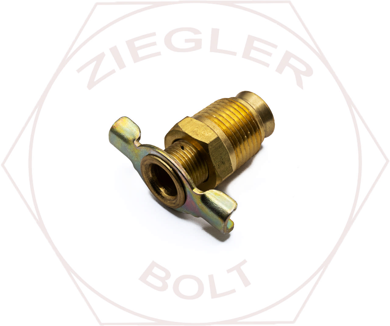3/8P EXT SEAT SHUT-OFF VALVE BRASS(STEEL HANDLE)