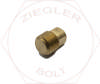 1/4 SQUARE HEAD PIPE PLUG BRASS