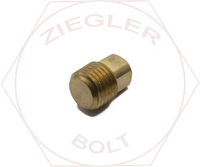 1/4 SQUARE HEAD PIPE PLUG BRASS