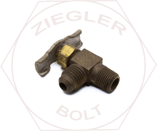 1/4T X 1/8P SAE ANGLE SHUT-OFF VALVE BRASS