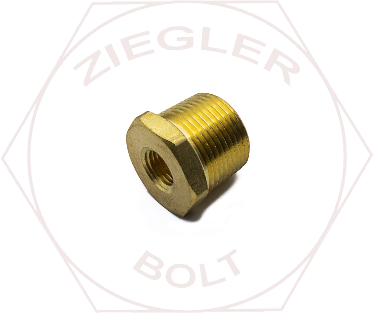 3/4M X 1/4F HEX PIPE REDUCER BUSHING BRASS