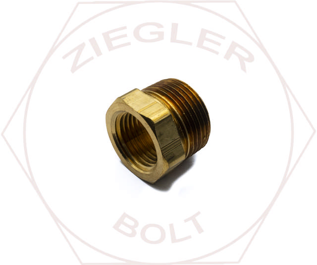 3/4M X 1/2F HEX PIPE REDUCER BUSHING BRASS