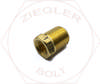 1/4M X 1/8F HEX PIPE REDUCER BUSHING BRASS