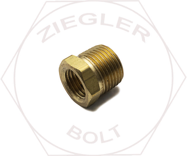 3/8M X 1/4F HEX PIPE REDUCER BUSHING BRASS