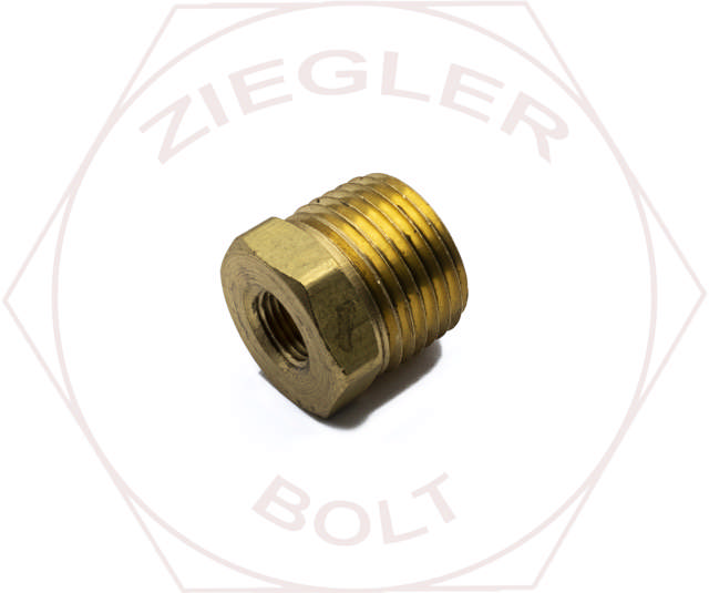 1/2M X 1/8F HEX PIPE REDUCER BUSHING BRASS