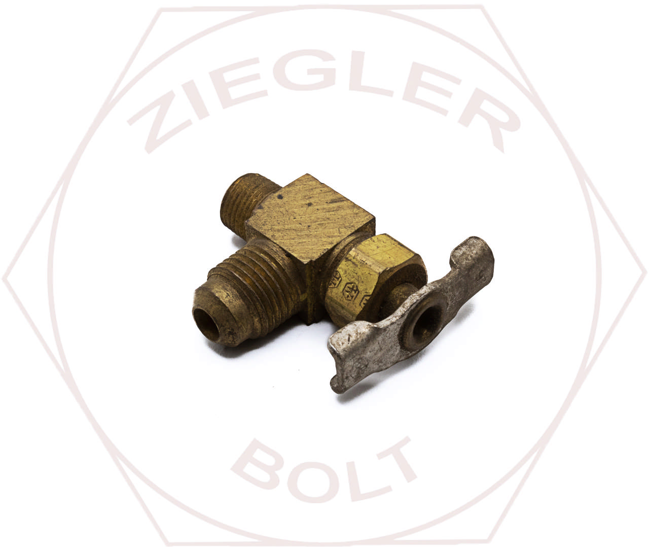 5/16T X 1/8P SAE ANGLE SHUTOFF VALVE BRASS