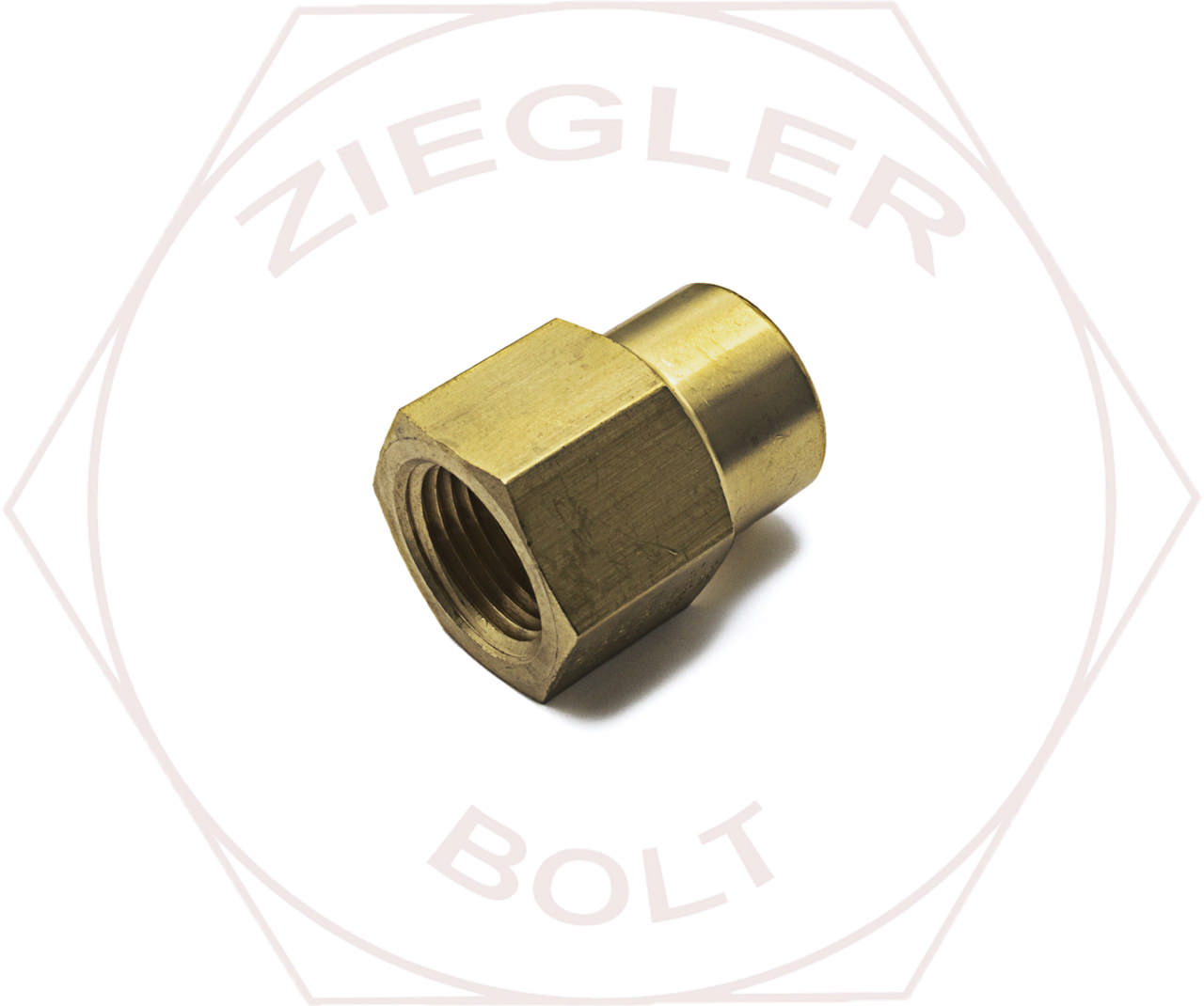 3/8NPT X 1/4NPT PIPE REDUCING COUPLING BRASS