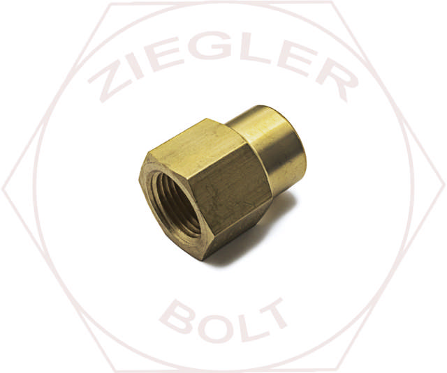 3/8NPT X 1/4NPT PIPE REDUCING COUPLING BRASS