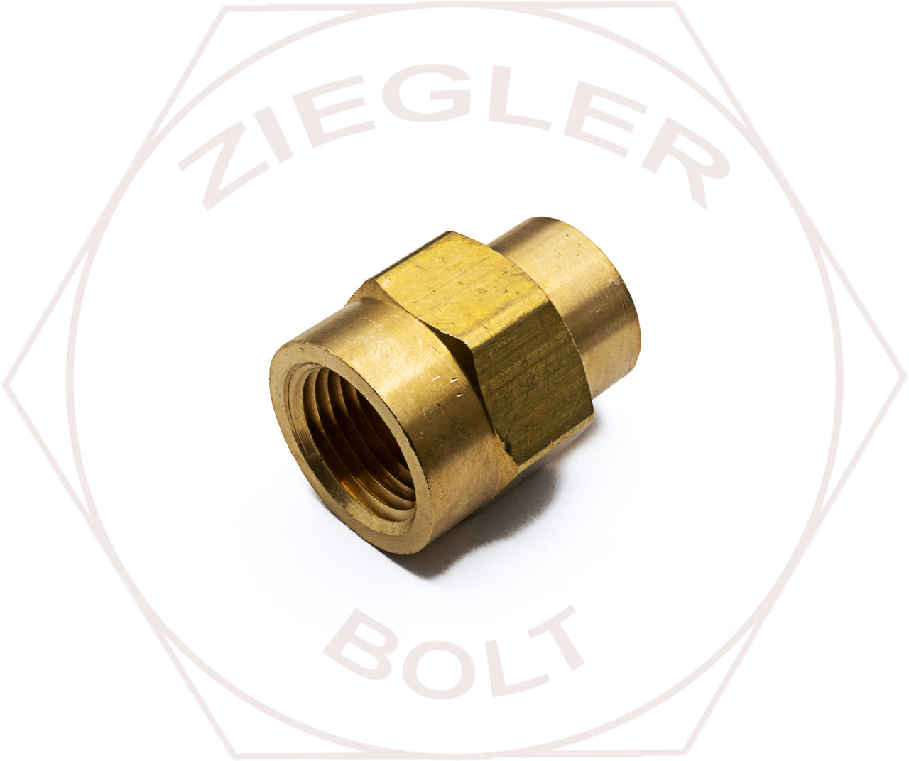1/2NPT X 3/8NPT PIPE REDUCING COUPLING BRASS