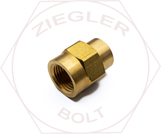 1/2NPT X 3/8NPT PIPE REDUCING COUPLING BRASS