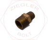 3/4 X 1/2 NPT HEX PIPE NIPPLES BRASS