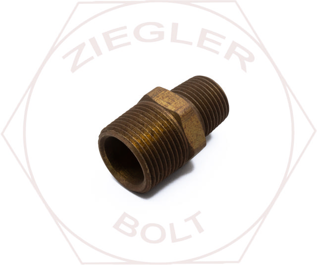 3/4 X 1/2 NPT HEX PIPE NIPPLES BRASS