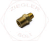 1/4 X 1/8 NPT HEX PIPE NIPPLES BRASS