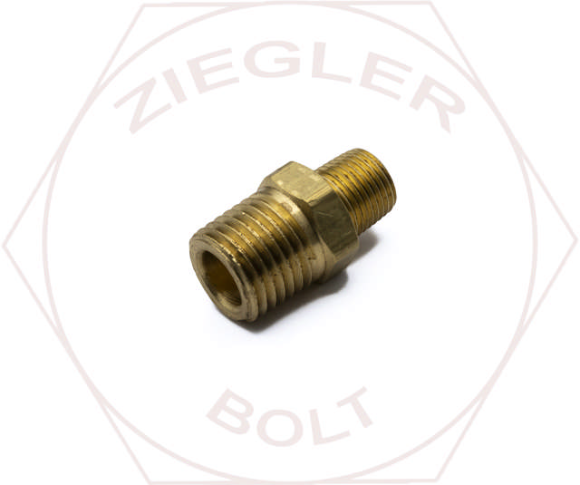 1/4 X 1/8 NPT HEX PIPE NIPPLES BRASS