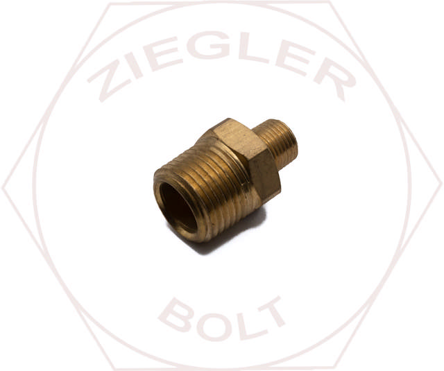 3/8 X 1/8 NPT HEX PIPE NIPPLES BRASS