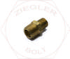 3/8 X 1/4 NPT HEX PIPE NIPPLES BRASS