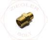 1/2 X 3/8 NPT HEX PIPE NIPPLES BRASS