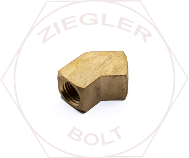 1/4 NPT 45° FEMALE ELBOW BRASS
