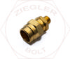 (023907) 3/8H X 3/8-16 CONNECTOR WITH SPRING GUARD